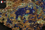 Azurite du Maroc (croûte sur roche) - 114 g / AN879 - Vignette | 1001 minéraux