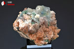 Malachite et Gypse sur Ankerite - Maroc - minéraux à cristaux 5,4 cm / 117g / AX896 - Vignette | 1001 minéraux