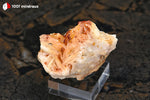 Vanadinite du Maroc (cristaux rouge-orange sur Barytine blanche, sur socle) - 41 g / AZ410 - Vignette | 1001 minéraux