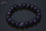 Bracelet minéraux Améthyste 19,5cm / Perles 10 mm / 26g / BA326 - Vignette | 1001 minéraux