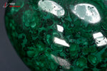 Malachite polie en œuf de la République Démocratique du Congo - 121 g / BC910 - Vignette | 1001 minéraux