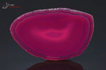 Tranche d'Agate teintée rose du Brésil (ovoïde, cercle translucide, cœur rose pâle) - 51 g / BD392 - Vignette | 1001 minéraux