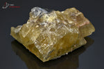 Calcite cristallisée sur Fluorine jaune - Maroc - minéraux à cristaux 8,2 cm / 286g / BE720 - Vignette | 1001 minéraux