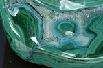 Chrysocolle sur Malachite forme libre polie - R.D. Congo - minéraux polis 6,6 cm / 169g / BH558 - Vignette | 1001 minéraux