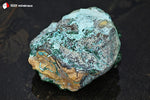 Malachite botryoïdale et Chrysocolle de la République Démocratique du Congo sur roche mère - 222 g / BJ812 - Vignette | 1001 minéraux