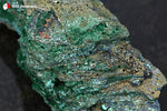 Malachite botryoïdale de la République Démocratique du Congo sur roche sédimentaire - 166 g / BJ817 - Vignette | 1001 minéraux