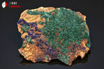 Malachite et Azurite cristallisées - Maroc - minéraux à cristaux 8 cm / 85g / BL493 - Vignette | 1001 minéraux