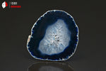 Agate en tranche teintée bleue - Brésil - minéraux bruts 7,1 cm / 34g / BL574 - Vignette | 1001 minéraux