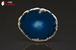 Agate en tranche teintée bleue - Brésil - minéraux bruts 7,2 cm / 36g / BL576 - Vignette | 1001 minéraux