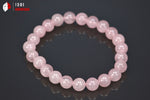 Bracelet minéraux Quartz rose 18 cm / Perles 8 mm / 18g / BN128 - Vignette | 1001 minéraux