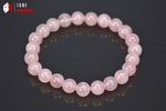 Bracelet minéraux Quartz rose 18 cm / Perles 8 mm / 18g / BN129 - Vignette | 1001 minéraux