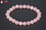 Bracelet minéraux Quartz rose 18 cm / Perles 8 mm / 18g / BN131 - Vignette | 1001 minéraux