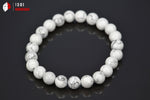 Bracelet minéraux Howlite 18 cm / Perles 8 mm / 20g / BN90 - Vignette | 1001 minéraux