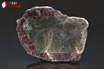 Plaque de Mica blanc avec bordure de Lépidolite de Madagascar - 7,8 cm - 36 g / BP648 - Vignette | 1001 minéraux