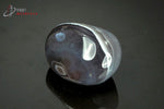 Agate zonée du Botswana polie (deux moitiés contrastées, cercles blancs) - 28 g / AY324 - Vignette | 1001 minéraux
