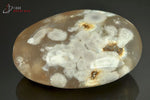 Agate fleurs de Madagascar galet poli translucide (inclusions blanches) - 168 g / BA658 - Vignette | 1001 minéraux