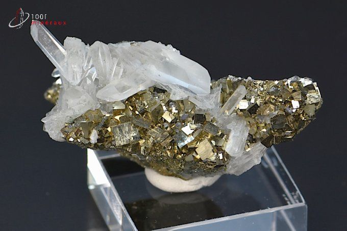 quartz et pyrite cristalises