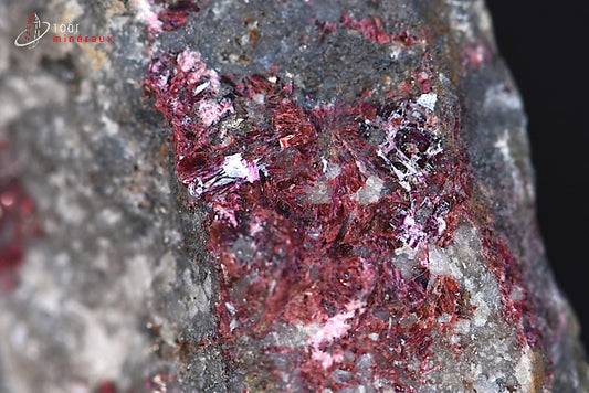 minéral cristallisé d'érythrine violette du Maroc