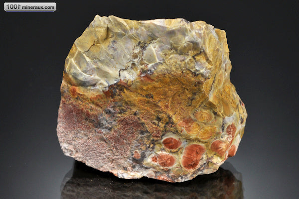 Minéral jaspe à ocelles brut du Brésil marron