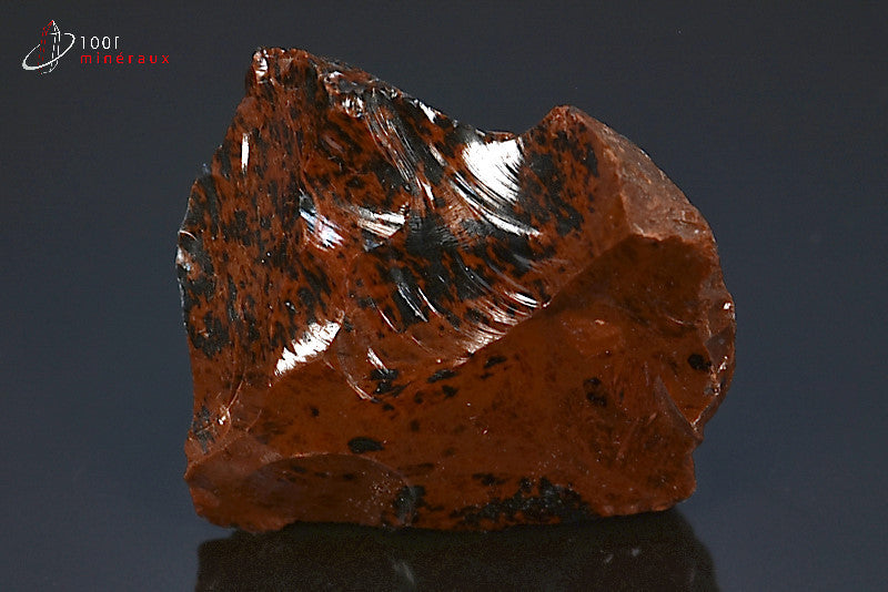 Minéral brut d'obsidienne brune tâchetée du Mexique