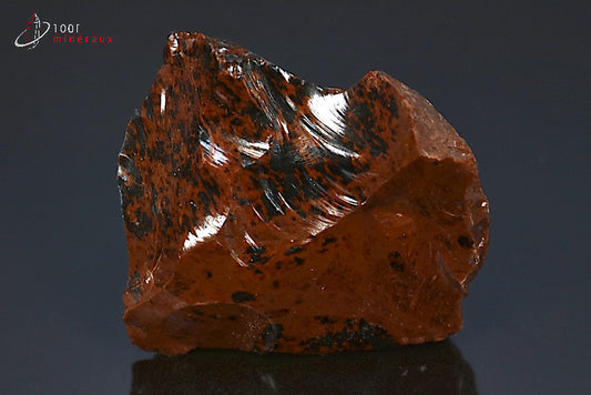 Minéral brut d'obsidienne brune tâchetée du Mexique