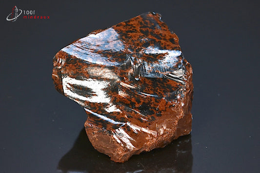 Minéral brut d'obsidienne brune tâchetée du Mexique