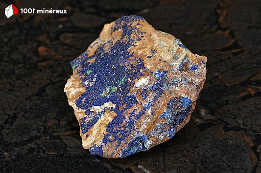 Azurite du Maroc - Croûte 8,2 x 7,1 x 4,4 cm - AN870