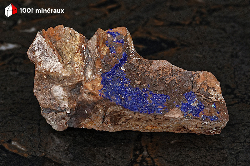 Azurite du Maroc - Croûte sur roche de 171 g - AN872