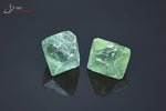 Lot de 2 Fluorines octaédriques - Chine - minéraux à cristaux 2,2 à 2,3 cm / 16g / AP725 - Vignette | 1001 minéraux