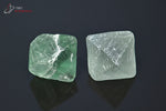 Lot de 2 Fluorines octaédriques - Chine - minéraux à cristaux 2,1 à 2,2 cm / 16g / AP735 - Vignette | 1001 minéraux