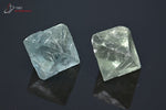 Lot de 2 Fluorines octaédriques - Chine - minéraux à cristaux 2,3 à 2,3 cm / 17g / AP736 - Vignette | 1001 minéraux