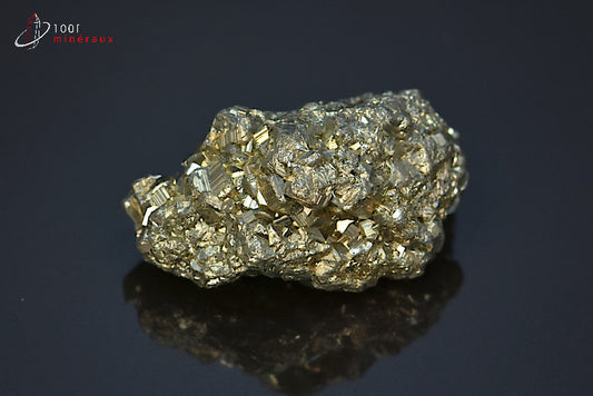 Minéral cristallisé de pyrite jaune du Pérou