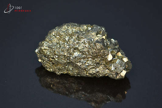Minéral cristallisé de pyrite jaune du Pérou