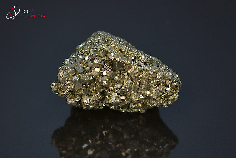 Minéral cristallisé de pyrite jaune du Pérou