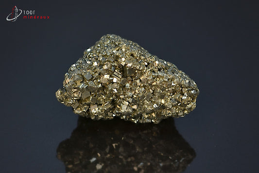 Minéral cristallisé de pyrite jaune du Pérou