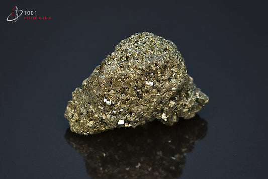 Minéral cristallisé de pyrite jaune du Pérou