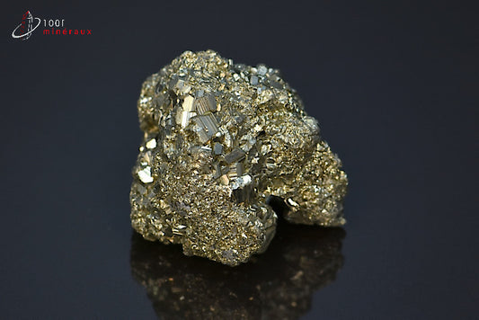 Minéral cristallisé de pyrite jaune du Pérou