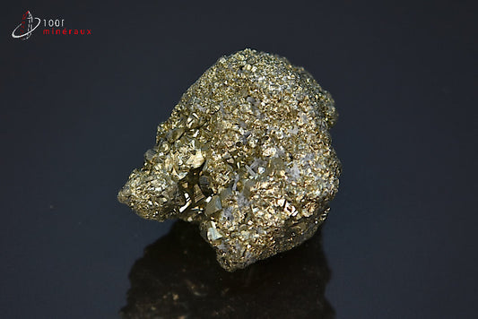 Minéral cristallisé de pyrite jaune du Pérou