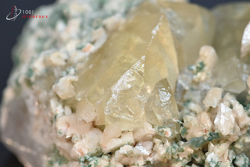 Minéral cristallisé d'apophyllite d'Inde