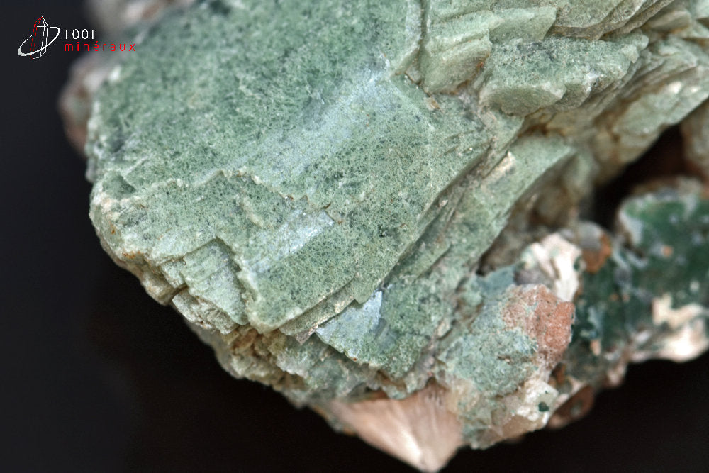 Minéral cristallisé d'apophyllite verted'Inde