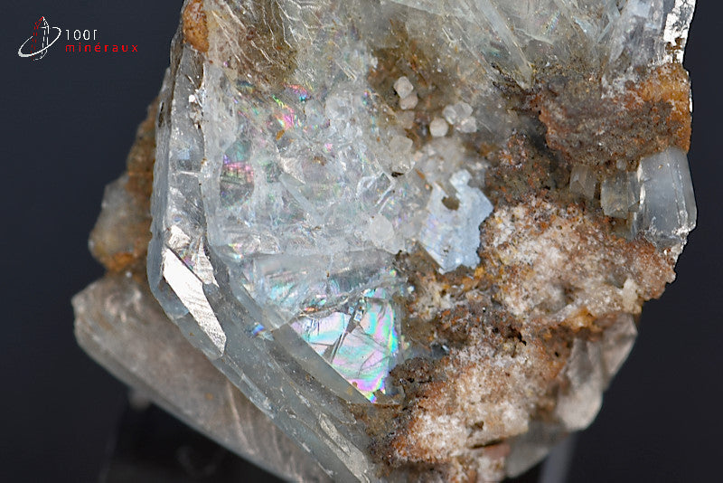 Minéral cristallisé de Baryte bleue du Maroc