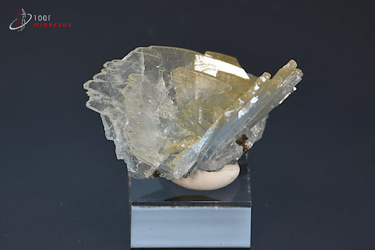 Minéral cristallisé de Baryte bleue du Maroc