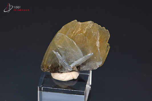 Minéral cristallisé de Baryte bleue du Maroc