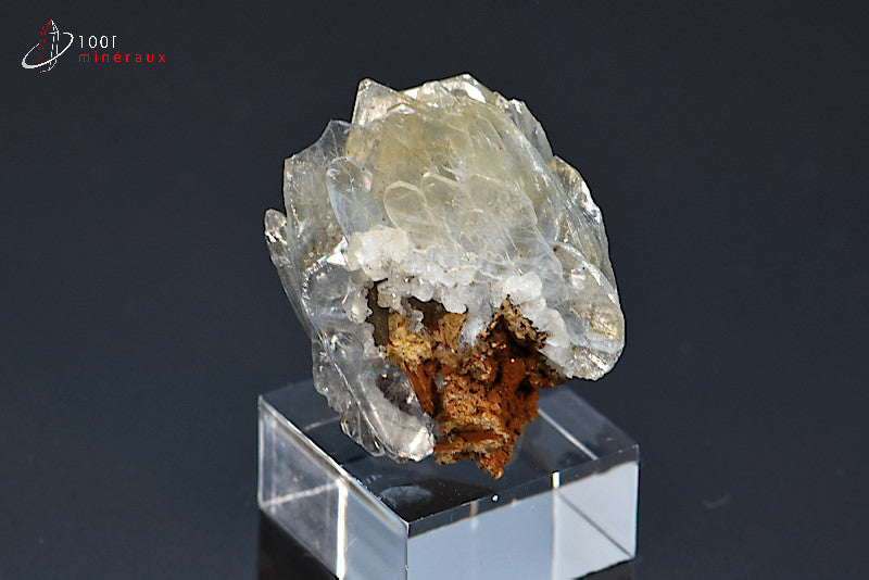Minéral cristallisé de Baryte bleue du Maroc