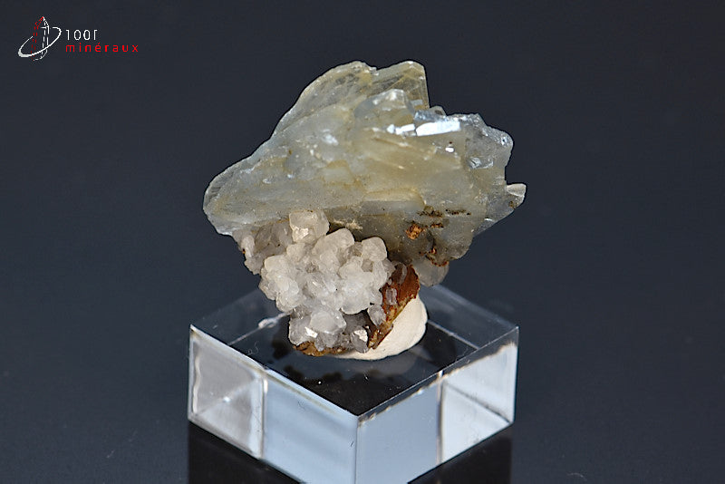 Minéral cristallisé de Baryte bleue du Maroc