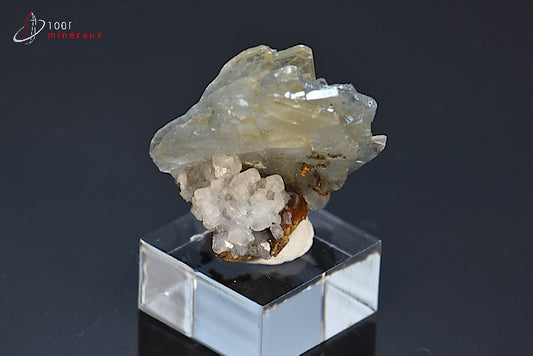 Minéral cristallisé de Baryte bleue du Maroc