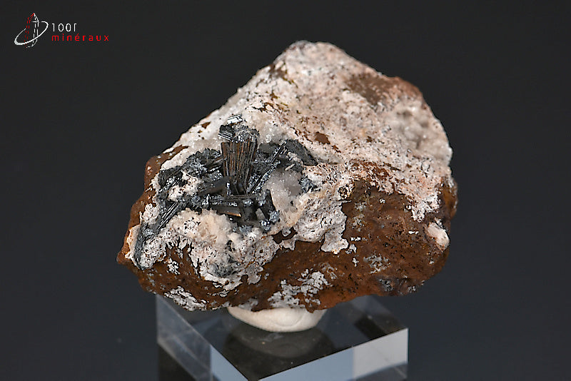 Minéral cristallisé de goethite de France