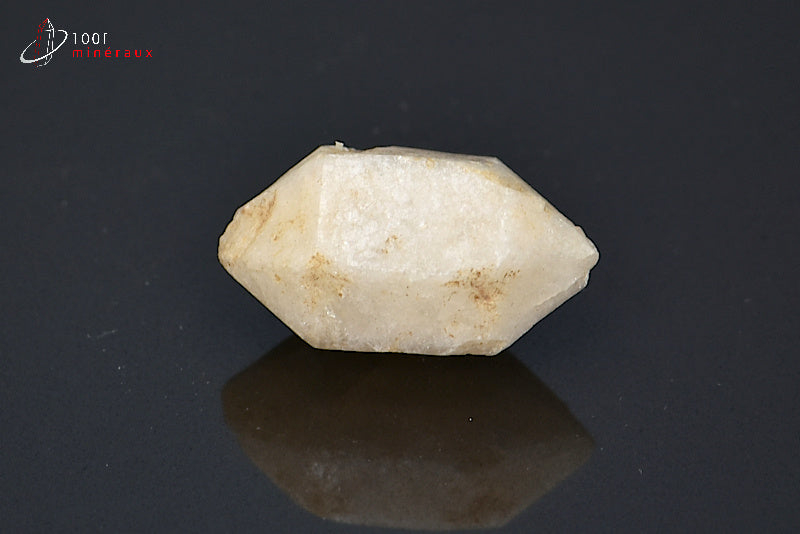 Cristal biterminé de quartz blanc d'Allemagne