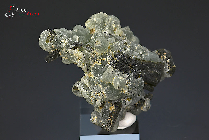 Minéral cristallisé d'épidote et prehnite du Mali