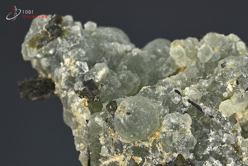 Minéral cristallisé d'épidote et prehnite du Mali